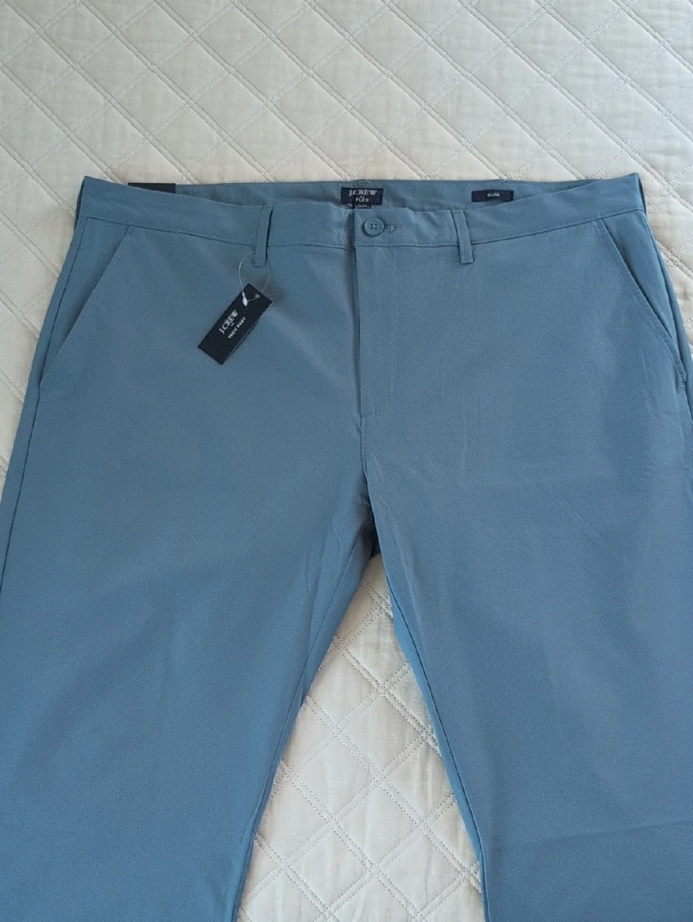 J. Crew Factory 38x34 XL Slim Fit Tech Chino Pants Pewter Gray NWT Classic Work